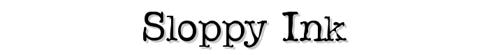 Sloppy Ink font